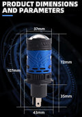 Velo Rev SANVI G3 H4 130W Bi-LED Headlight